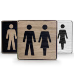 Tello Wood Türschild eckig stilvolles Türschild aus Holz mit verschiedenen Symbolen