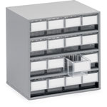 Schubladenmagazin TRESTON mit 16 Schubladen glasklar inkl. Etiketten und Auszieh-Sicherung,