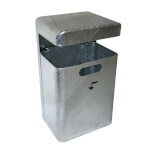 TKG Abfallbehälter Mondo Öffentlicher Mülleimer für den Außenbereich, Stahl feuerverzinkt