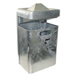 TKG Abfallbehälter Mondo Öffentlicher Mülleimer für den Außenbereich, Stahl feuerverzinkt