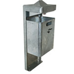 TKG Abfallbehälter Mondo Öffentlicher Mülleimer für den Außenbereich, Stahl feuerverzinkt