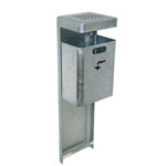 TKG Abfallbehälter Mondo Öffentlicher Mülleimer für den Außenbereich, Stahl feuerverzinkt