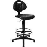 Topstar Tec 20 Counter Arbeitsstuhl mit Gleitern und Fußring, stabile Sitzfläche aus PU