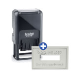 Trodat Printy 4750 mit individueller Textplatte Datumstempel mit max. 2 Textzeilen und Wunschtext