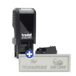 Trodat 4907 Printy 4.0 mit individueller Textplatte wolkdirekt Textstempel mit max. 1 Textzeile + Wunschtext