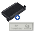 Ersatzplatte für Trodat 4911 mit individuellem Text wolkdirekt Textplatte mit max. 4 Textzeilen + Wunschtext