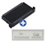 Ersatzplatte für Trodat 4913 mit individuellem Text wolkdirekt Textplatte mit max. 6 Textzeilen + Wunschtext