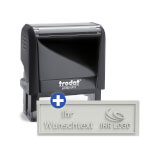 Trodat 4913 Printy 4.0 mit individueller Textplatte wolkdirekt Textstempel mit max. 6 Textzeilen + Wunschtext