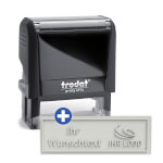 Trodat Printy 4.0 4914 mit individueller Textplatte Textstempel mit max. 7 Textzeilen und Wunschtext