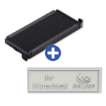 Ersatzplatte für Trodat 4915 mit individuellem Text wolkdirekt Textplatte mit max. 7 Textzeilen + Wunschtext