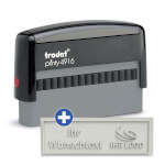 Trodat Printy 4916 mit individueller Textplatte Textstempel mit max. 3 Textzeilen und Wunschtext