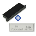 Ersatzplatte für Trodat 4917 mit individuellem Text Textplatte mit max. 2 Textzeilen