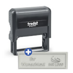 Trodat Printy 4.0 4917 mit individueller Textplatte Textstempel mit max. 2 Textzeilen und Wunschtext