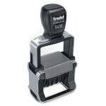 Trodat Professional 4.0 5430/L Datum- & Textstempel mit Standardtexten zum Wechseln und Kissen zweifarbig blau/rot