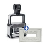 Trodat Professional 4.0 55510/PL mit individueller Textplatte Ziffernstempel mit 10 Stellen und max. 6 Textzeilen und Wunschtext