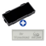 Ersatzplatte für Trodat 9511 mit individuellem Text uTypia Textplatte mit max. 4 Textzeilen + Wunschtext