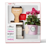 Trodat vintage - Glückwünsche 1 Vintage Stempel, 3-fabiges Stempelkissen, 12 Etiketten