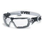 uvex Schutzbrille pheos s guard Schutzbrille mit Kopfband in kleinerer Ausführung