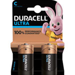Duracell Ultra Power Alkaline-Batterie Baby mit Powercheck C (MX1400/LR14) 1.5 V