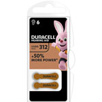 Duracell Hörgeräte Batterie 312 (PR41) Zink-Luft Batterie