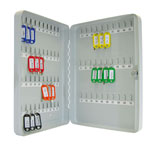 Wedo Schlüsselschrank aus Stahlblech mit Zylinderschloss und Vorrichtung für 70 Schlüssel