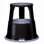 Wedo Rollhocker Metall Elefantenfuß schwarz, Tragkraft 150 kg, mit dickem Gummistandring