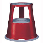 Wedo Rollhocker Metall Elefantenfuß rot, Tragkraft 150 kg, mit dickem Gummistandring