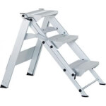 Treppen Sicherheitstreppen, klappbar ZARGES Z 500, stabiles Leichtmetall, ohne Sicherheitsbügel,