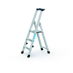 Zarges Nova S Stufen-Stehleiter, mit Ablageschale 3 Stufen, Arbeitshöhe bis 2,60 m