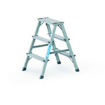 Leitern Stufen - Stehleitern, beidseitig begehbar ZARGES Z 200, Holme abriebfest eloxiert,