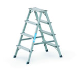 Leitern Stufen - Stehleitern, beidseitig begehbar ZARGES Z 200, Holme abriebfest eloxiert,