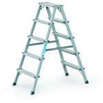 Leitern Stufen - Stehleitern, beidseitig begehbar ZARGES Z 200, Holme abriebfest eloxiert,