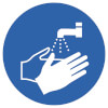 Gebotsschild Händewaschen