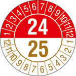 Prüfplakette Jahresplakette mit Prüfzeitraum 1 Jahr