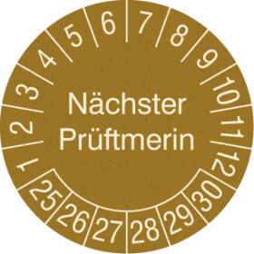 Prüfplakette aus Graspapier Nächster Prüftermin