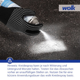 wolk Kreidespray strong für temporäre Markierungen, pflanzenverträglich und wasserlöslich