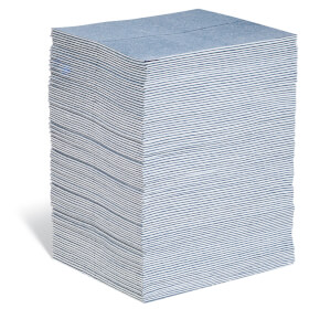 PIG blue Saugmatte light weight 38 x 38 cm Bindemittel zur Absorbtion von Öl, Kühlmittel, Lösungsmittel und Wasser