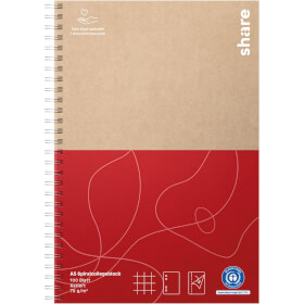 5 Star Collegeblock, Kariert – DIN A4, 80 Blatt, 70 G/qm – Mit Spiralbindung & Mikroperforation