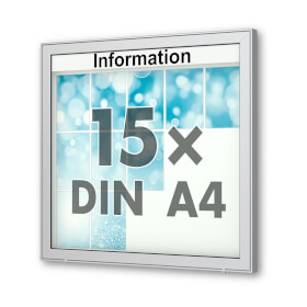 Planus 65 E Wand - Schaukasten eckig Format für 15 × DIN A4 Blätter