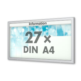 Planus 65 E Wand - Schaukasten eckig Format für 27 × DIN A4 Blätter
