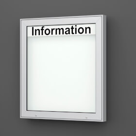Plenum 65 E Wand-Schaukasten eckig Format für 6 × DIN A4 Blätter