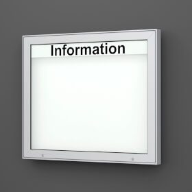 Plenum 65 E Wand-Schaukasten eckig Format für 8 × DIN A4 Blätter