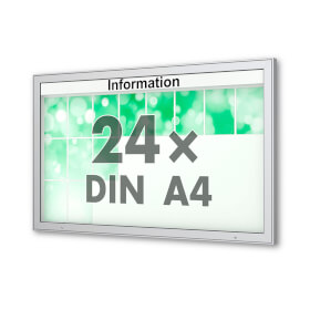 Plenum 65 E Wand - Schaukasten eckig Format für 24 × DIN A4 Blätter