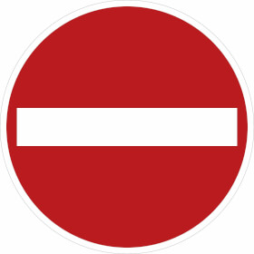 Verkehrsschild / Betriebs -  und Privatkennzeichnung Verbot der Einfahrt