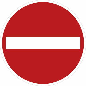 Verkehrsschild / Betriebs -  und Privatkennzeichnung Verbot der Einfahrt