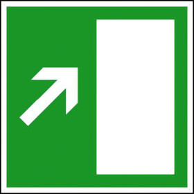 Rettungsschild Rettungsweg rechts aufwärts bzw. links abwärts