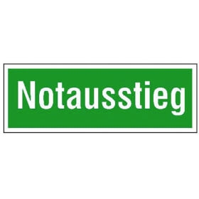 Rettungsschild - nachleuchtend Notausstieg