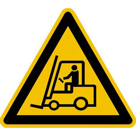 Warnschild Warnung vor Flurfrderzeugen