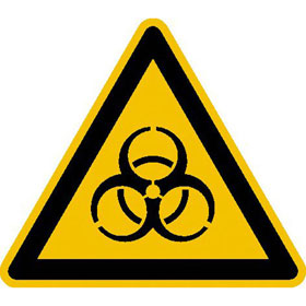 Warnschild Warnung vor Biogefährdung