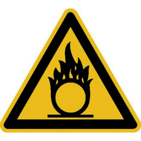 Warnschild Warnung vor brandfördernden Stoffen